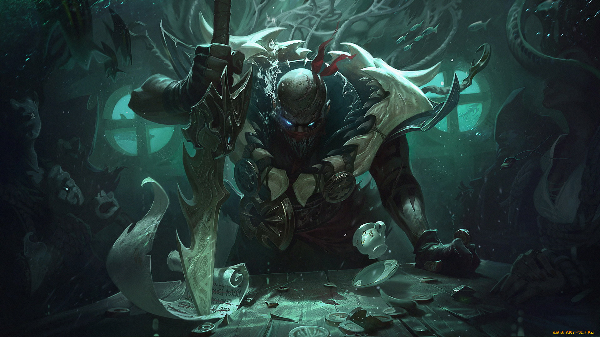  , league of legends, , , , , the, bloodharbor, ripper, pyke, , , 